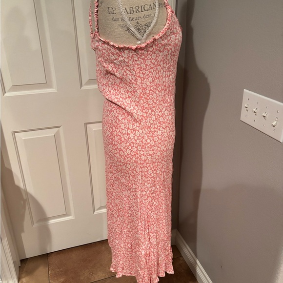 Derek Heart Pink and White Floral Midi Dress size Large - Picture 4 of 8